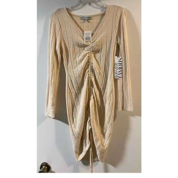 Beige Sweater Dress - Picture 2 of 5